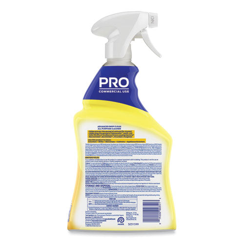 Advanced Deep Clean All Purpose Cleaner, Lemon Breeze, 32 Oz Trigger Spray Bottle, 12/carton