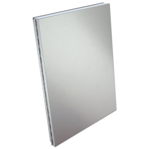 Snapak Aluminum Side-open Forms Folder, 0.5" Clip Capacity, Holds 8.5 X 14 Sheets, Silver