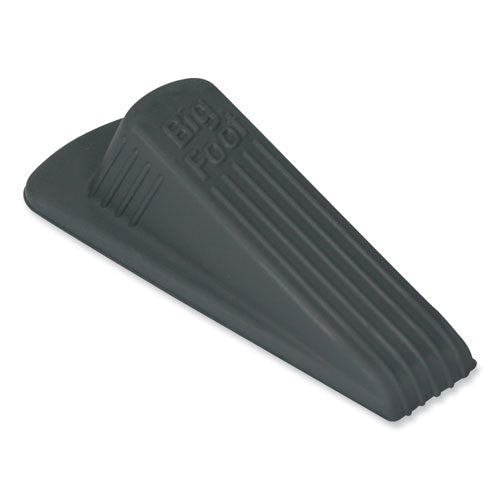 Big Foot Doorstop, No Slip Rubber Wedge, 2.25w X 4.75d X 1.25h, Gray, 2/pack