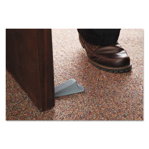 Big Foot Doorstop, No Slip Rubber Wedge, 2.25w X 4.75d X 1.25h, Gray, 2/pack