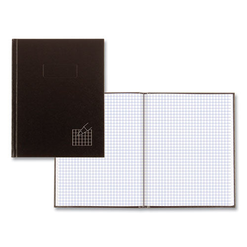 Professional Quad Notebook, Quadrille Rule (4 Sq/in), Black Cover, (96) 9.25 X 7.25 Sheets