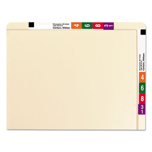 Heavyweight Manila End Tab Conversion File Folders, Straight Tabs, Letter Size, 0.75" Expansion, Manila, 100/box