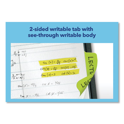 Ultra Tabs Repositionable Tabs, Big Tabs: 2" X 1.75", 1/5-cut, Assorted Neon Colors, 20/pack