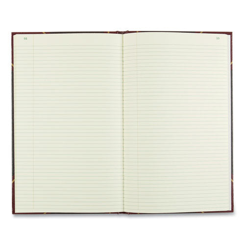 Texthide Record Book, 1-subject, Medium/college Rule, Black/burgundy Cover, (500) 14 X 8.5 Sheets