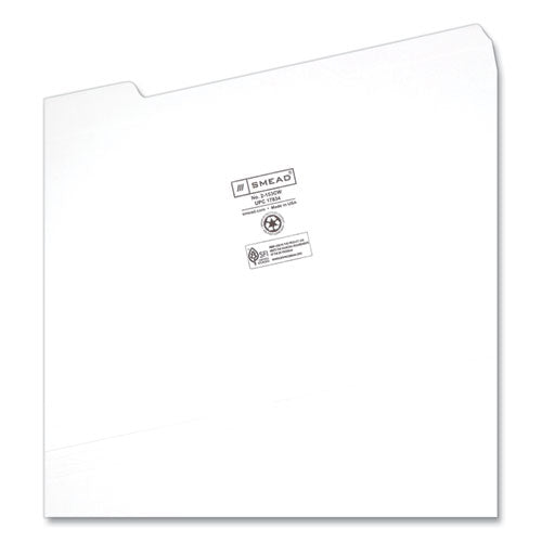 Reinforced Top Tab Colored File Folders, 1/3-cut Tabs: Assorted, Legal Size, 0.75" Expansion, White, 100/box