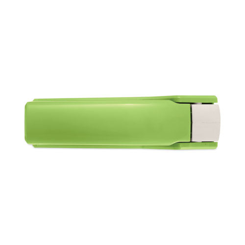 Injoy Spring-powered Compact Stapler, 20-sheet Capacity, Green