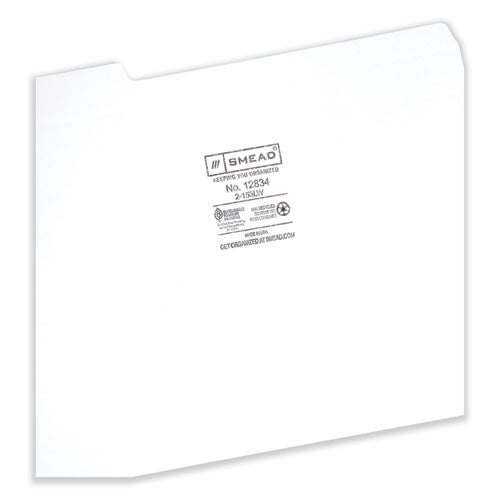 Reinforced Top Tab Colored File Folders, 1/3-cut Tabs: Assorted, Letter Size, 0.75" Expansion, White, 100/box