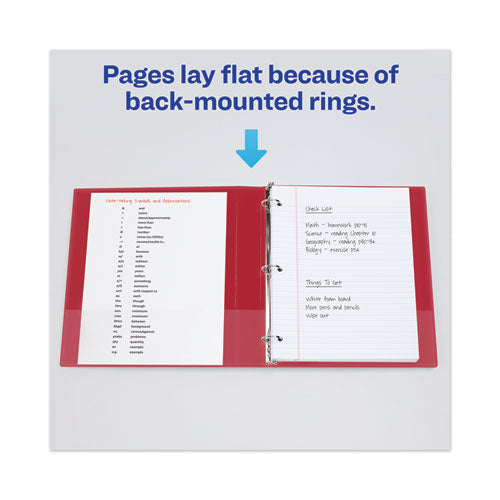 Heavy-duty View Binder With Durahinge And One Touch Ezd Rings, 3 Rings, 1.5" Capacity, 11 X 8.5, Red