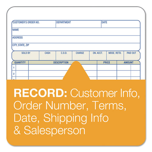 2-part Sales Book, 18 Lines, Two-part Carbon, 7.94 X 5.56, 50 Forms Total