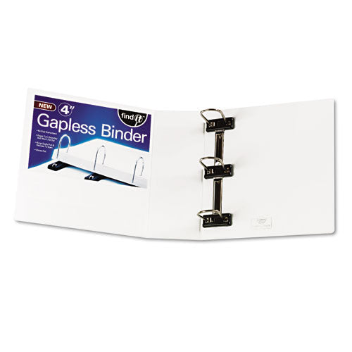 Gapless Loop Ring View Binder, 3 Rings, 4" Capacity, 11 X 8.5, White