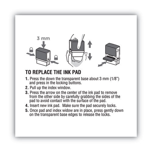 Replacement Ink Pad For 2000plus 1si40pgl And 1si40p, 2.38" X 0.25", Blue