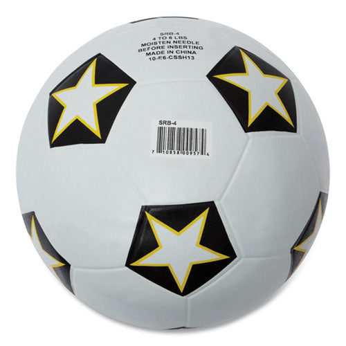 Rubber Sports Ball, For Soccer, No. 4 Size, White/black