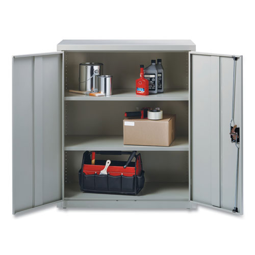 Storage Cabinets, 3 Shelves, 36" X 18" X 42", Light Gray