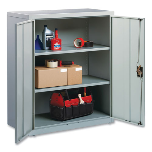 Storage Cabinets, 3 Shelves, 36" X 18" X 42", Light Gray