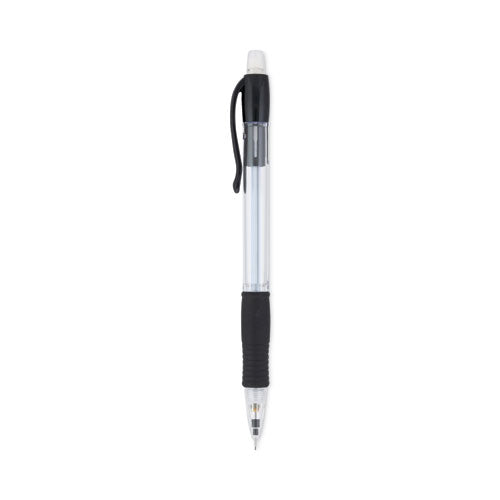 G2 Mechanical Pencil, 0.5 Mm, Hb (#2), Black Lead, Clear/black Barrel, Dozen