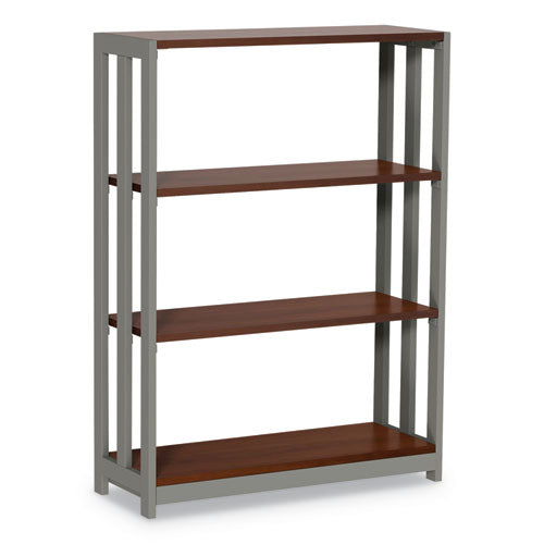 Trento Line Bookcase, Three-shelf, 31.5w X 11.5d X 43.25h, Cherry