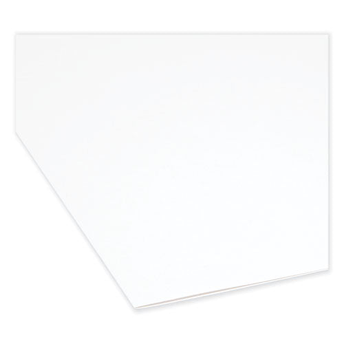 Reinforced Top Tab Colored File Folders, Straight Tabs, Letter Size, 0.75" Expansion, White, 100/box