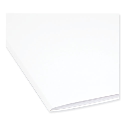 Reinforced Top Tab Colored File Folders, Straight Tabs, Letter Size, 0.75" Expansion, White, 100/box