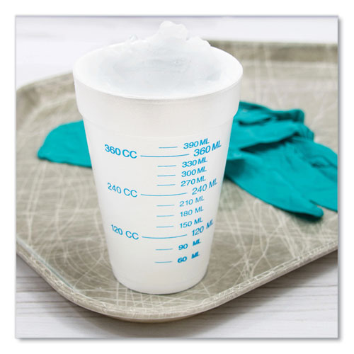 Graduated Foam Medical Cups, 16 Oz, White, 25/pack, 40 Packs/carton