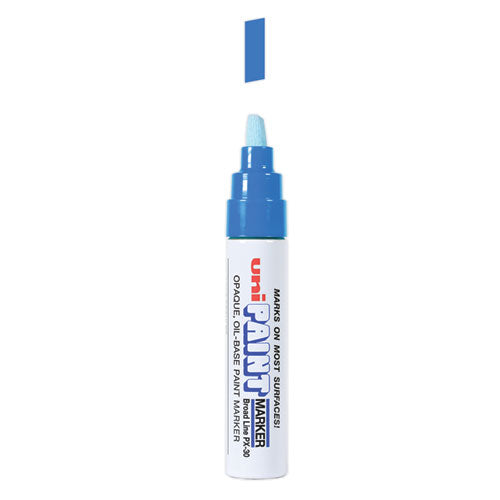 Permanent Marker, Broad Chisel Tip, Blue