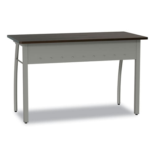 Trento Line Rectangular Desk, 47.25" X 23.63" X 29.5", Mocha/gray