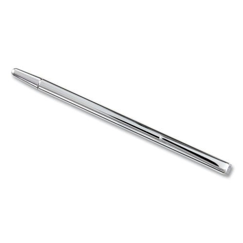 Slimline Pen-size Pocket Pointer With Clip, Extends To 24.5", Silver