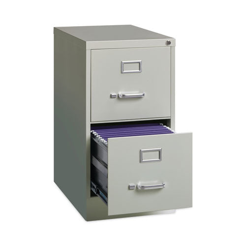 Vertical Letter File Cabinet, 2 Letter-size File Drawers, Light Gray, 15 X 22 X 28.37