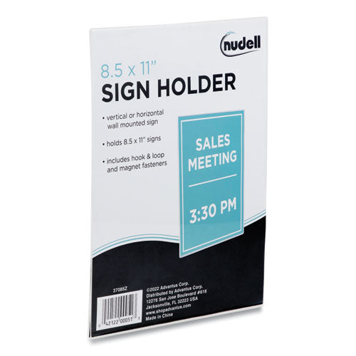 Clear Plastic Sign Holder, All-purpose, 8.5 X 11