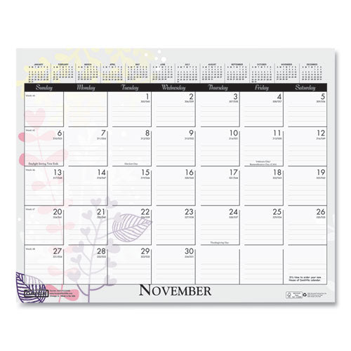 Recycled Wild Flower Wall Calendar, Wild Flowers Artwork, 15 X 12, White/multicolor Sheets, 12-month (jan To Dec): 2024