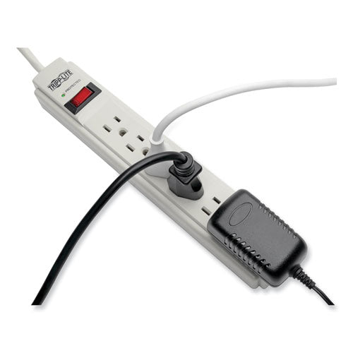 Protect It! Surge Protector, 6 Ac Outlets, 4 Ft Cord, 790 J, Light Gray