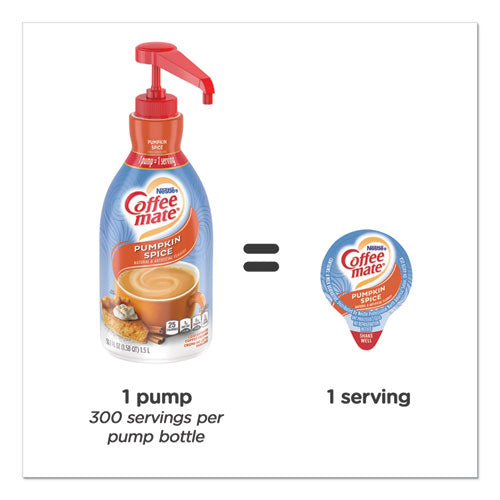 Liquid Coffee Creamer, Pumpkin Spice, 1.5 L Pump Bottle, 2/carton