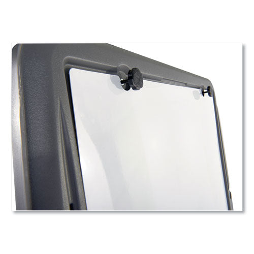 Ingenuity Presentation Flipchart Easel With Dry Erase Surface, 33 X 28, 73" Tall Easel, Charcoal Polyethylene Frame