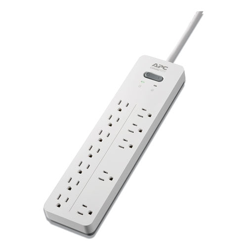 Home Office Surgearrest Power Surge Protector, 12 Ac Outlets, 6 Ft Cord, 2,160 J, White