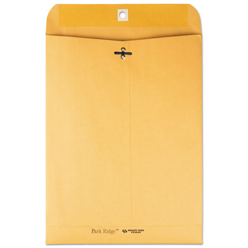 Park Ridge Kraft Clasp Envelope, #90, Square Flap, Clasp/gummed Closure, 9 X 12, Brown Kraft, 100/box