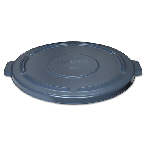 Brute Self-draining Flat Top Lids, 24.5" Diameter X 1.5h, Gray