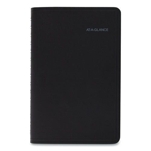 Quicknotes Weekly Block Format Appointment Book, 8.5 X 5.5, Black Cover, 12-month (jan To Dec): 2024