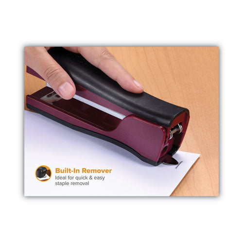 Dynamo Stapler, 20-sheet Capacity, Wine Metallic