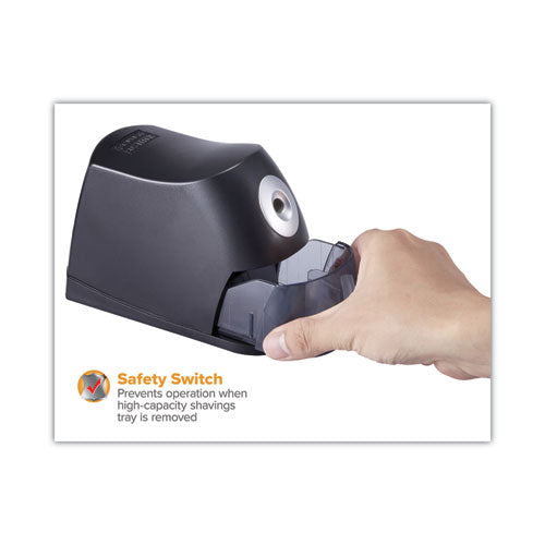 Electric Pencil Sharpener, Ac-powered, 2.75 X 7.5 X 5.5, Black