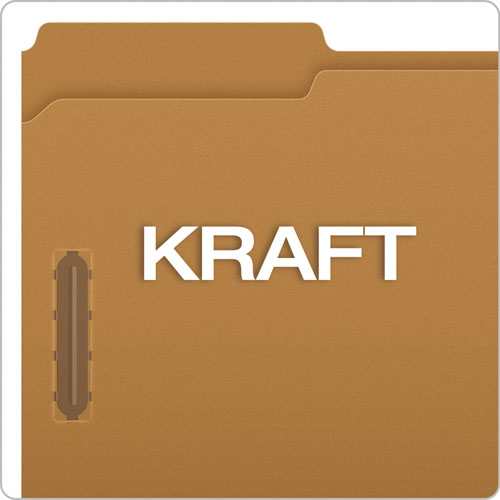 Kraft Fastener Folders, 1/3-cut Tabs, 2 Fasteners, Legal Size, Kraft Exterior, 50/box