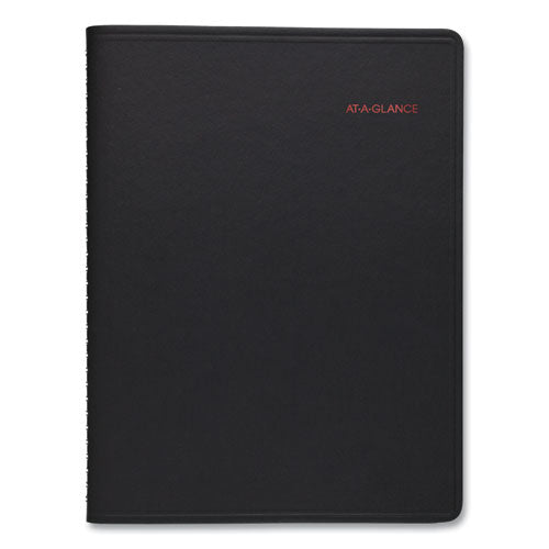 800 Range Weekly/monthly Appointment Book, 11 X 8.25, Black Cover, 12-month (jan To Dec): 2024