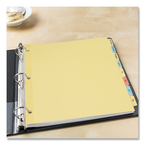 Write And Erase Plain-tab Paper Dividers, 8-tab, 11 X 8.5, Multicolor, 24 Sets