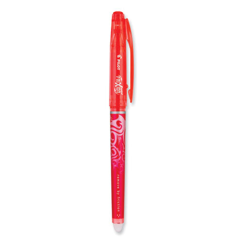 Frixion Point Erasable Gel Pen, Stick, Extra-fine 0.5 Mm, Red Ink, Red/silver/transparent Red Barrel