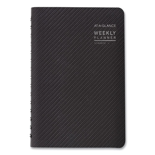 Contemporary Weekly/monthly Planner, Open-block Format, 8.5 X 5.5, Graphite Cover, 12-month (jan To Dec): 2024