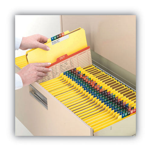 Recycled Pressboard Classification Folders, 2" Expansion, 2 Dividers, 6 Fasteners, Letter Size, Yellow Exterior, 10/box