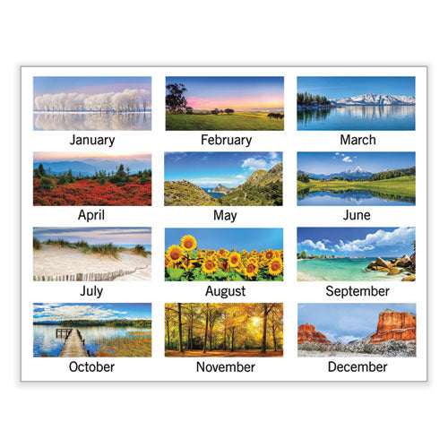 Landscape Panoramic Desk Pad, Landscapes Photography, 22 X 17, White Sheets, Clear Corners, 12-month (jan To Dec): 2024