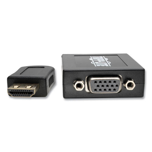 Hdmi To Vga With Audio Converter Cable, 6", Black