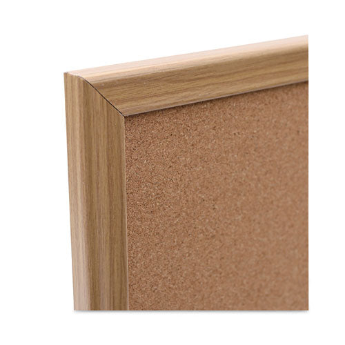 Cork Board With Oak Style Frame, 24 X 18, Tan Surface