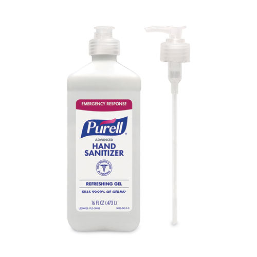 Advanced Instant Gel Hand Sanitizer, 16 Oz Pump Bottle, Clean Scent