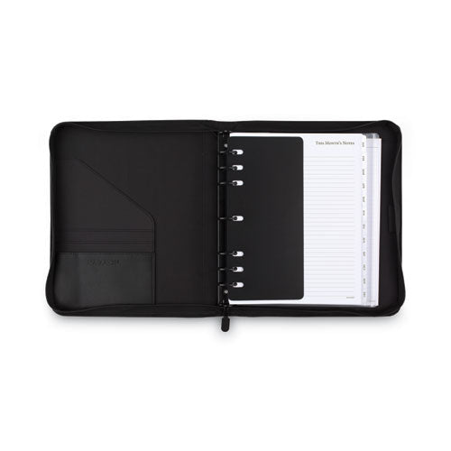 Black Leather Planner/organizer Starter Set, 11 X 8.5, Black Cover, 12-month (jan To Dec): Undated