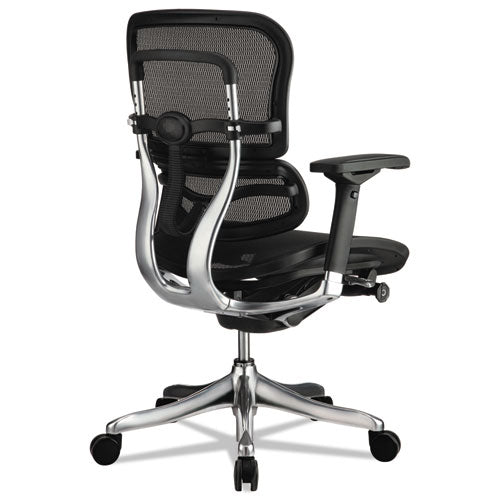 Ergohuman Elite Mid-back Mesh Chair, Supports Up To 250 Lb, 18.11" To 21.65" Seat Height, Black